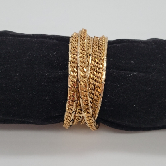 Vita Fede Monaco Leather Capri Wrap Bracelet with Gold-Tone Chain - Picture 1 of 3